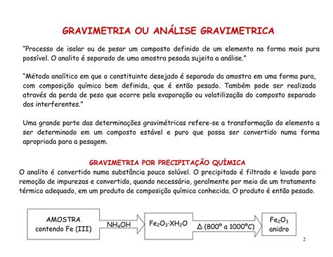 O Que É Gravimetria - Aula gravimetria | PDF | Chemistry | Science