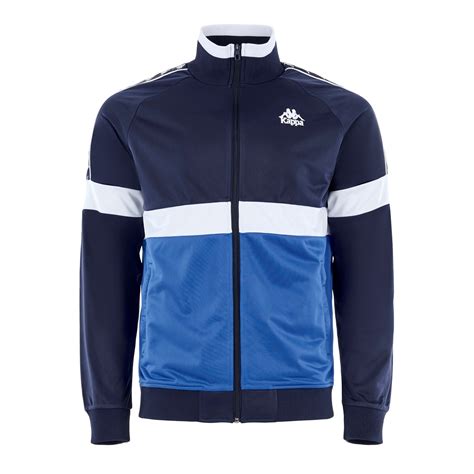 Kappa Mens Unther Moisture Wicking Tracksuit Top Navyroyal
