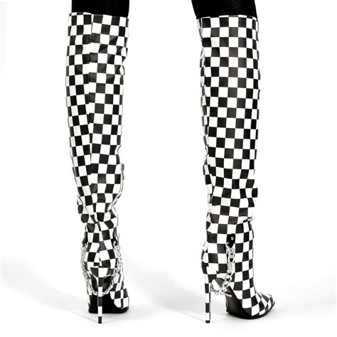 Boots - Chessy - black-white - sexy overknees shop by Fuss Schuhe