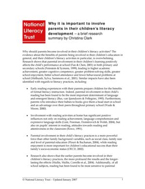 Fillable Online Haringey Gov Parental Involvement A Brief Review Doc