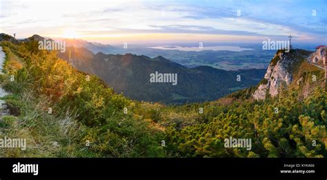 Bergen Mountain Hochfelln Lake Chiemsee Mountain House Summit Cross