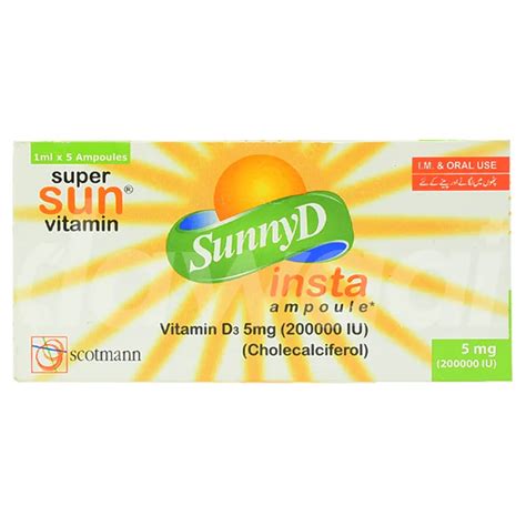 Sunny D Insta Vitamin D Iu Inj Dawaai Uses Side Effect