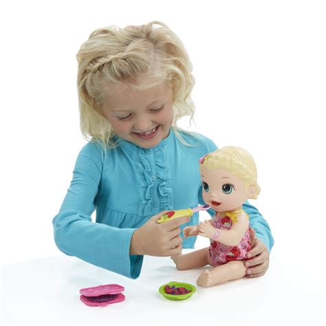 Baby Alive Super Snacks Snackin Lily Blonde Doll Gift To Gadget