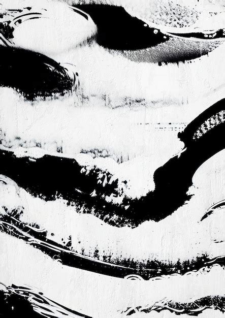 Premium Photo Black And White Ink Abstract Background Painting