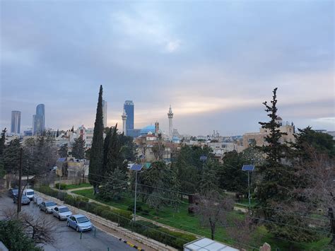 Amman after the rain storm, chilly weather, beautiful clouds and enough