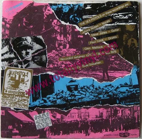 Totally Vinyl Records Sex Pistols Submission No Feelings Inch Coloured Vinyl Picture Cover