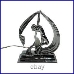 Art Deco Lamp Vintage Art Deco Dancing Nude Naked Lady Table Desk