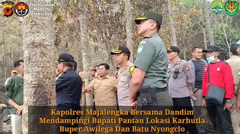 Kapolres Majalengka Bersama Dandim Mendampingi Bupati Pantau Lokasi