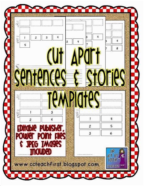 Clip Art By Carrie Teaching First Cut Apart Sentences And Stories