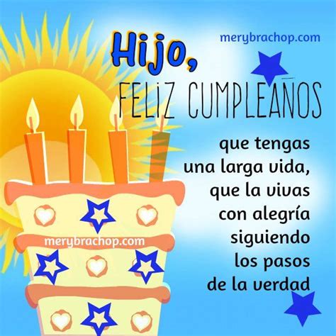 Bonito Saludo para mi hijo en su Feliz Cumpleaños Entre Poemas y