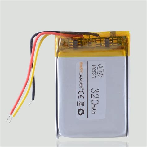 3 Wire 402535 3 7V 350mAh 422436 Lithium Polymer Rechargeable Lipo Li