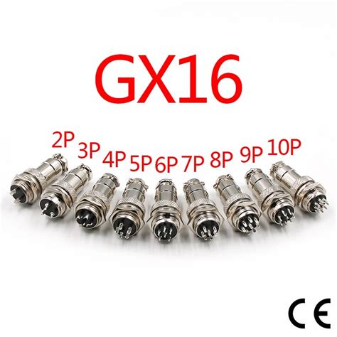 1set Gx16 2345678910 Pin Male Female 16mm Wire M16 Gx16 Circular Aviation Connector