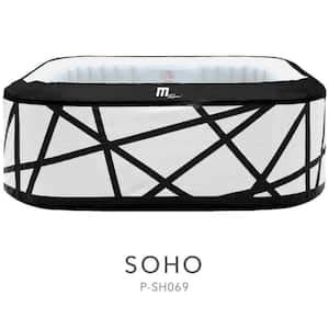 M Spa Premium Series Soho Person Air Bubble Massage Inflatable Square Hot Tub Integrated