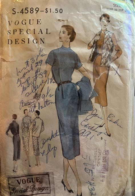 Vintage Vogue Special Design Pattern Calf Length Pleated Mock Neck Dress Etsy