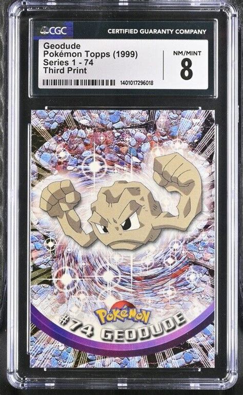 Geodude Pok Mon Topps Tv Series Third Print Cgc Ebay