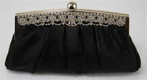 Wholesale Black Sparkly Crystal Evening Clutch