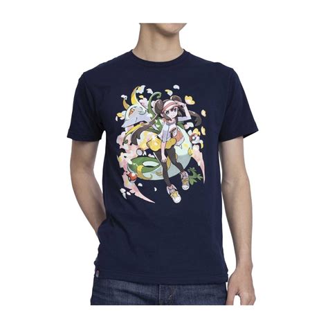 Rosa Pokémon Trainers Navy Relaxed Fit Crew Neck T Shirt Adult Pokémon Center Official Site