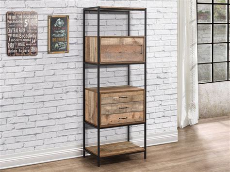 Birlea Urban Rustic 3 Drawer Shelving Unit Archers Sleepcentre
