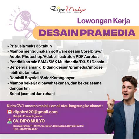 √ Loker Boyolali, Solo, Karanganyar Terbaru di CV Dipo Mulyo