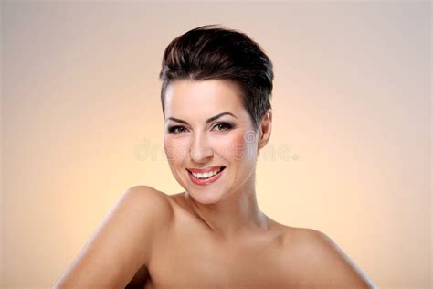 Glamour And Gorgeous Brunette Showing Her Body Stock Photo Image Of Alone Body