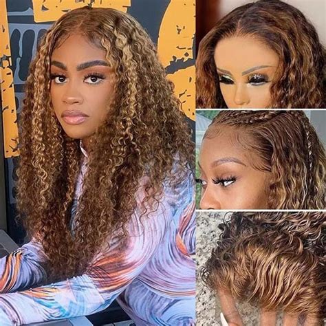 Brazilian Highlight Honey Blonde 4x4 Lace Closure Wigs Etsy
