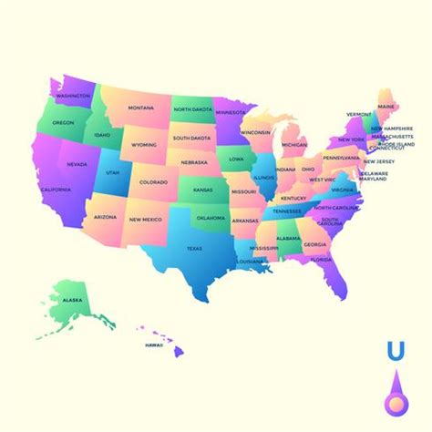 united states  america landmark map vector  vector art  vecteezy