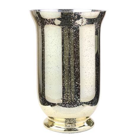 Sofia Home Mercury Glass Hurricane Candle Holder Gold Large
