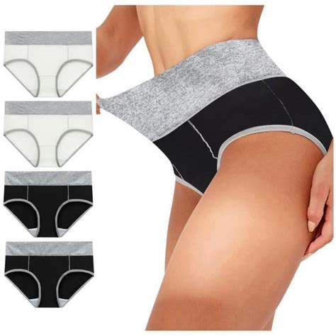 Culottes de couleur unie pour femmes Patchwork Culottes Sous vêtements Culottes Bikini Slip