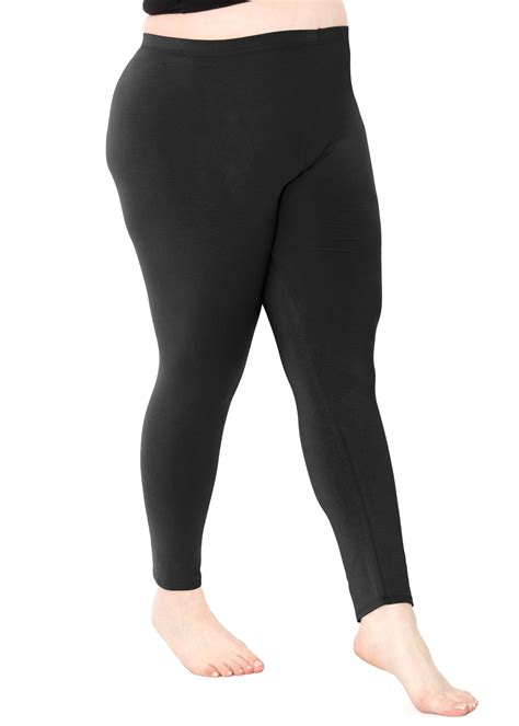 Stretch Is Comfort Women S Plus Oh So Soft Solid And Print Leggings