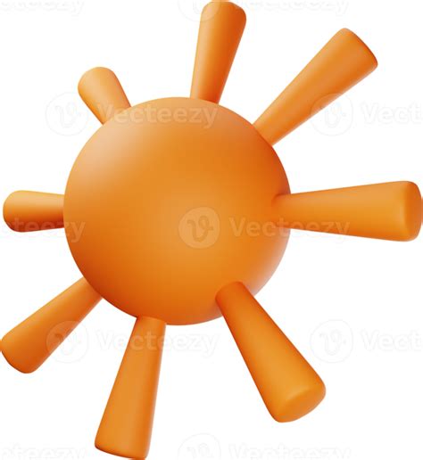 Orange Sun 3d Illustration 14019505 Png