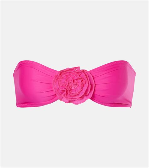 Top De Bikini Bandeau Rose En Rosa Same Mytheresa