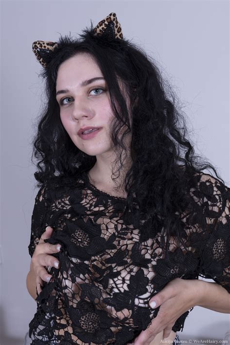 Sexy Brunette Alicija Castro Spreads Her Very Hairy Pussy Up Close CoedCherry