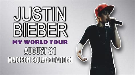Justin Bieber My World Tour Msg Youtube