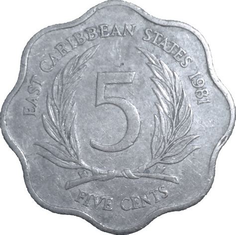 East Caribbean States 5 Cents Foreign Currency