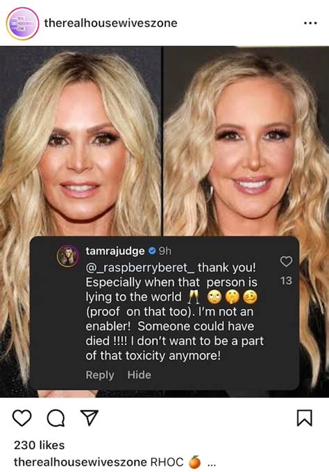 Tamra Judge Blasts Shannon Beador Suggests Shes Lying About Not