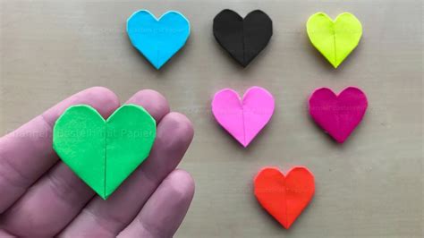 Origami Herz basteln mit Papier Origami Herzen falten als DIY Geschenk