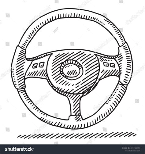steering wheel drawing 7