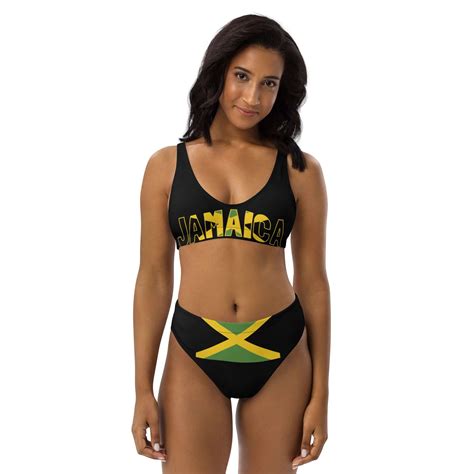 Jamaican Pride Recycled High Waisted Bikini Rastaseed