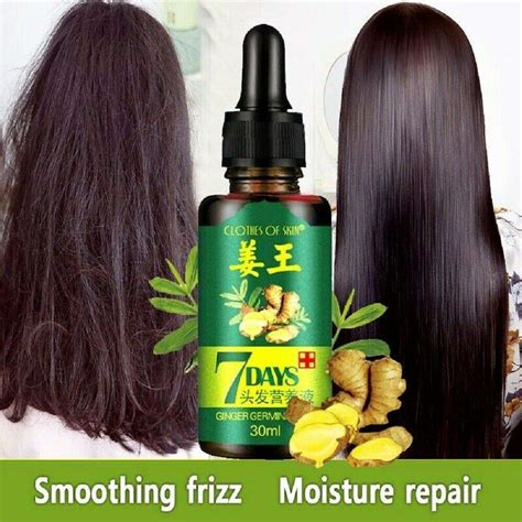 3 X Pcs Hair Regrow 7 Day Ginger Essential Oil Ginger Germinal Serum