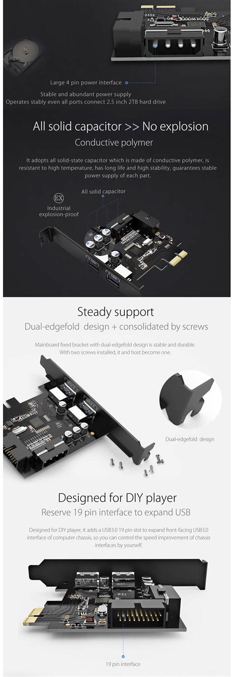 Orico PVU3-2O2I 2 Ports USB3.0 PCI-E Adapter | KVM Hubs & Controllers ...