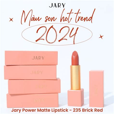 JARY POWER MATTE LIPSTICK BRICK RED MÀU SON HOT TREND NĂM