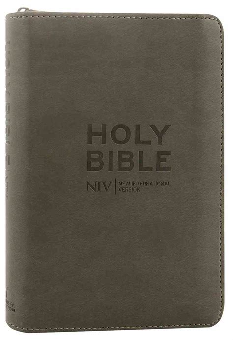 Niv Pocket Bible Charcoal Soft Tone With Zip Koorong