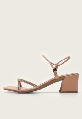 Sandália Dafiti Shoes Pedraria Nude Compre Agora Dafiti Brasil