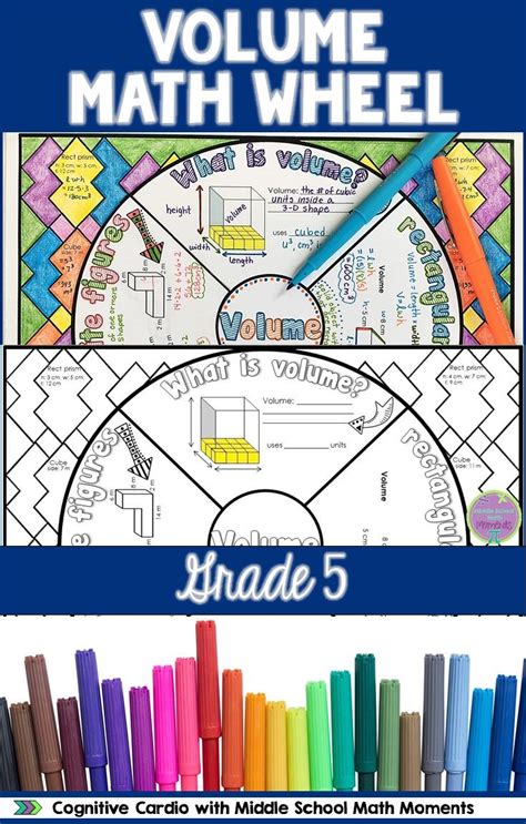 Finding Volume Doodle Math Wheel 5th Grade Guided Notes And Practice