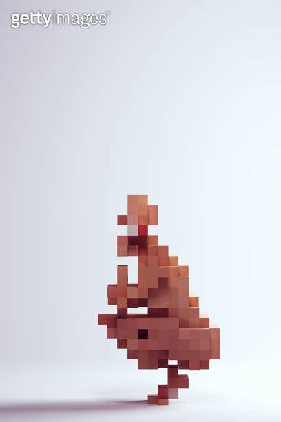 Woman Female Abstract Nude Cube Block Sculpture d Pixel Voxels 일러스트 무료 일러스트 아이콘