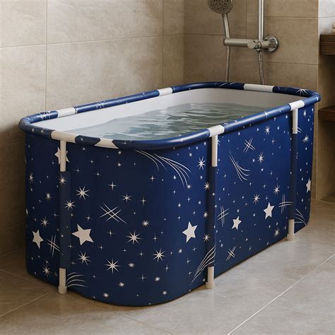 Aga Skládací přenosná vana 120x60x50 cm Tmavě modrá - Svět trampolín