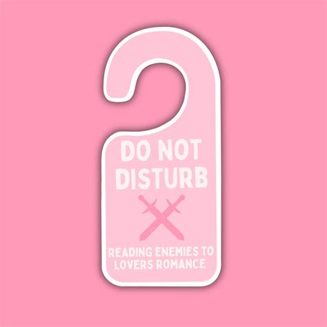 Do Not Disturb Reading Enemies To Lovers Romance Sticker Etsy