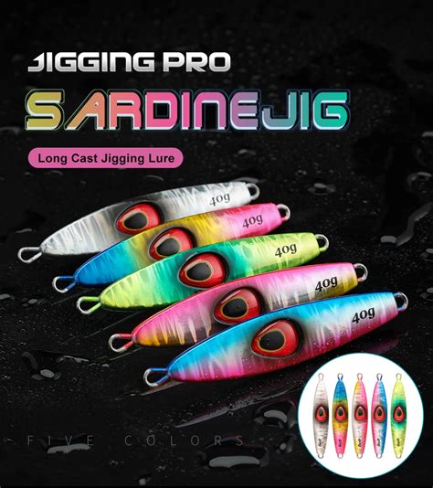 Castfun Metal Jig 40g 60g 80g Slow Pitch Jig Saltwater Jigging Lure For