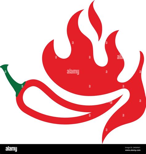 Red Hot Natural Chili Icon Template Vector Illustration Stock Vector Image Art Alamy
