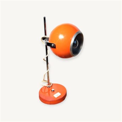 Lampe Eyeball Vintage 70s Orange Space Age Coucou Retro